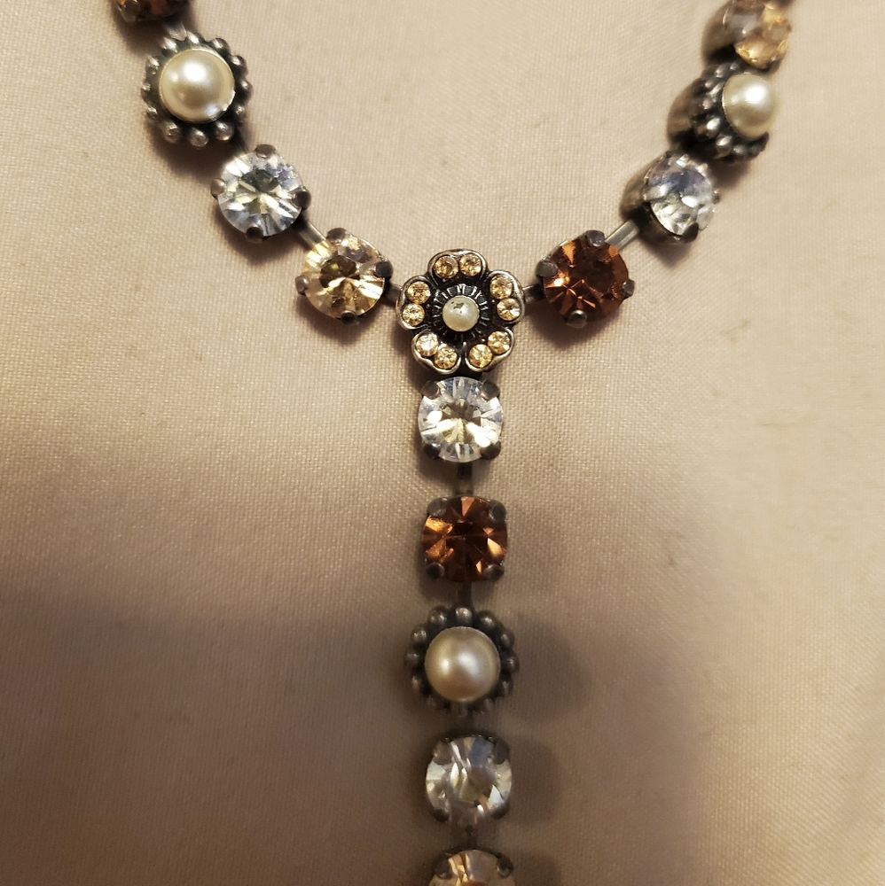 Mariana Necklace brown floral